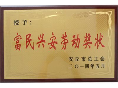 点击查看详细信息<br>标题：富民兴安劳动奖状 阅读次数：10371